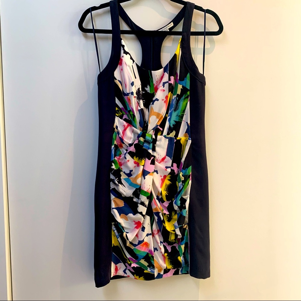 Rebecca Minkoff Colorful Sexy Silk Mini Dress